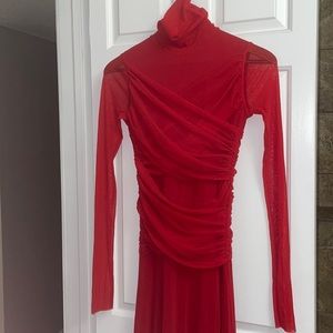 Fuzzi mesh red vintage dress